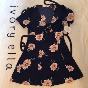 🌸 navy pink dress 🌸